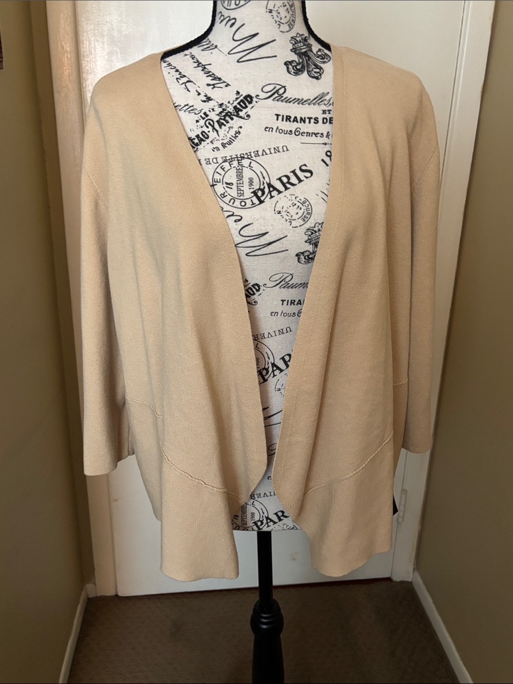 NWT Alfani Deep golden beige Open-Front Women's Sweater Cardigan